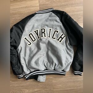 Joyrich Black and Gray Varsity Jacket XL